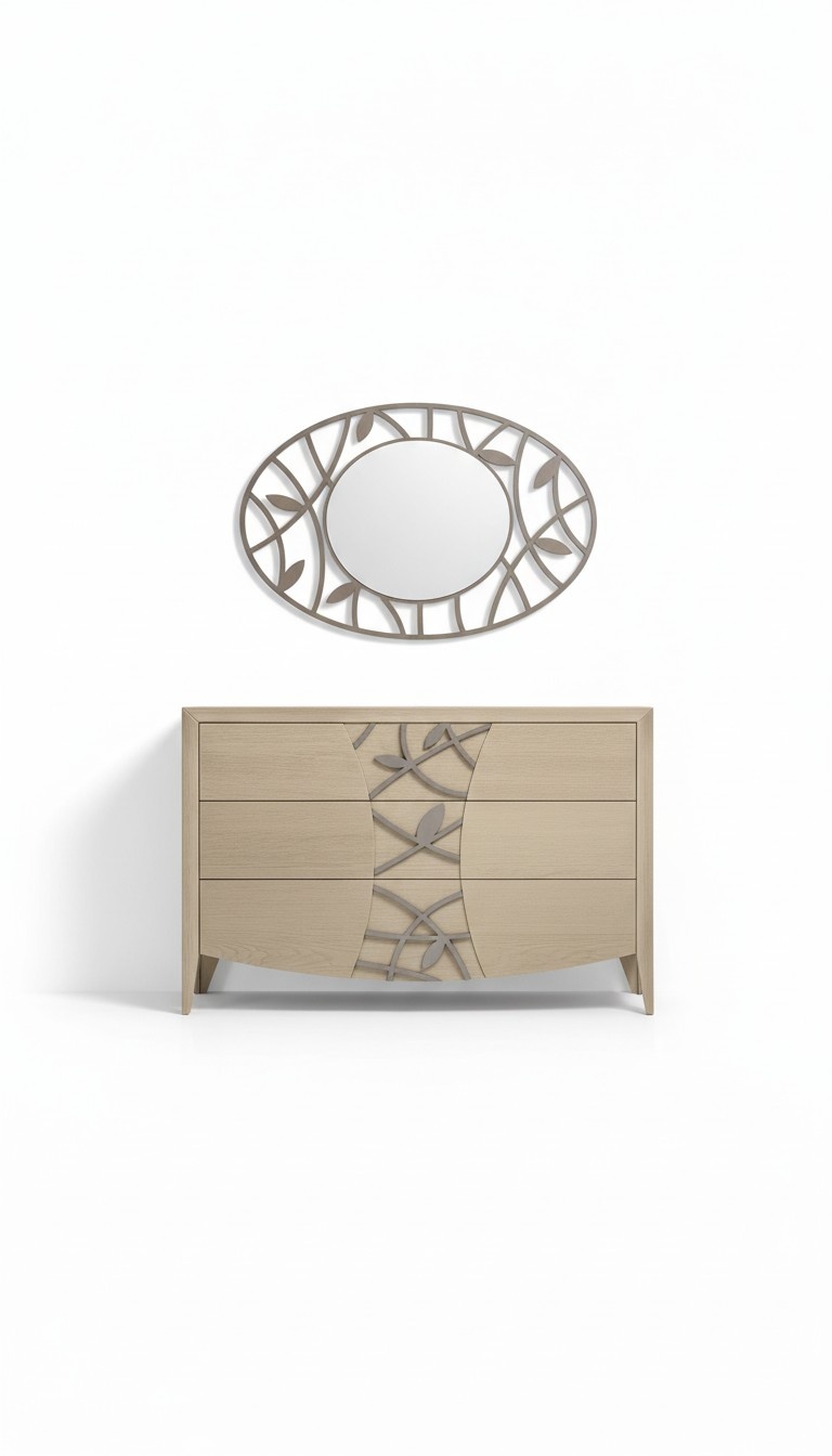 Schlafzimmer Kommode Spiegel Sideboard Kommoden Holz modernes Design Luxus