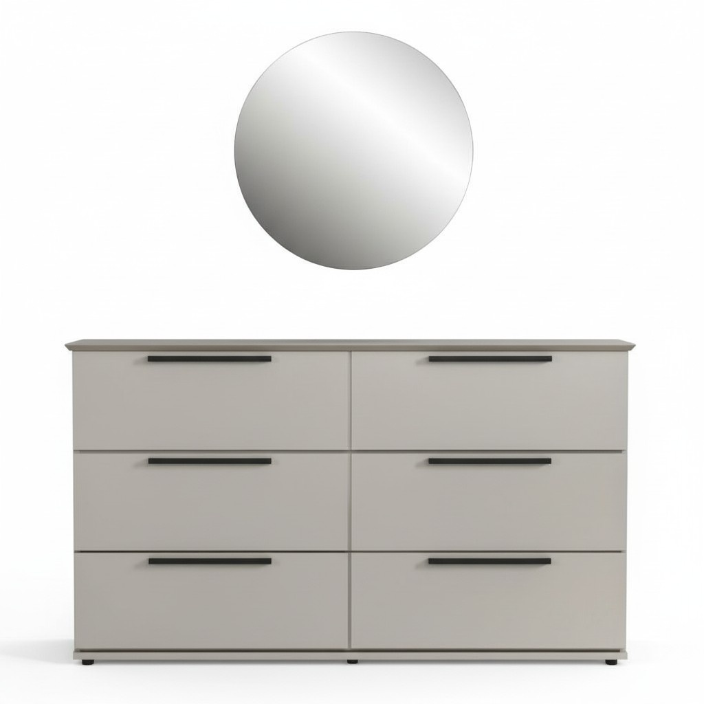 Schlafzimmer Luxus Kommoden mit Spiegel WeiÃ Moderne MÃ¶bel stilvolles 2tlg
