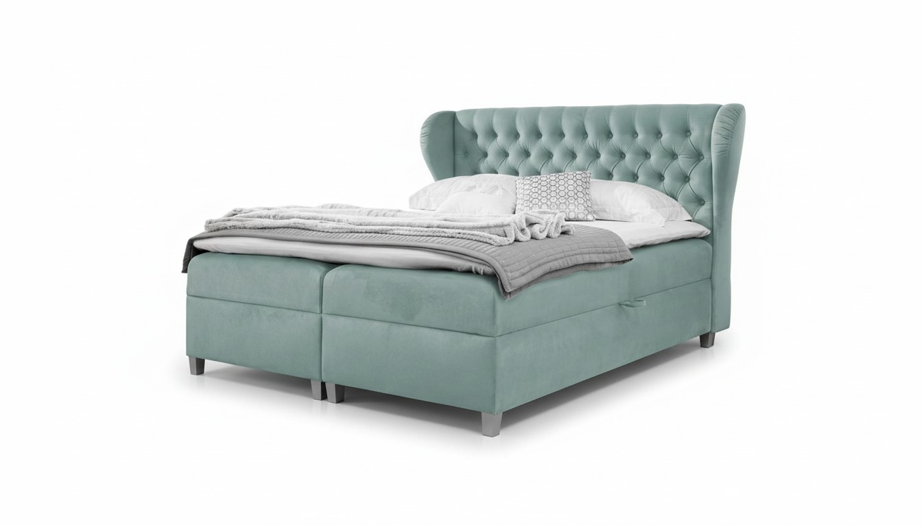 Schlafzimmer Modern Bett Chesterfield Einrichtung Polsterbett Holz Design MÃ¶bel