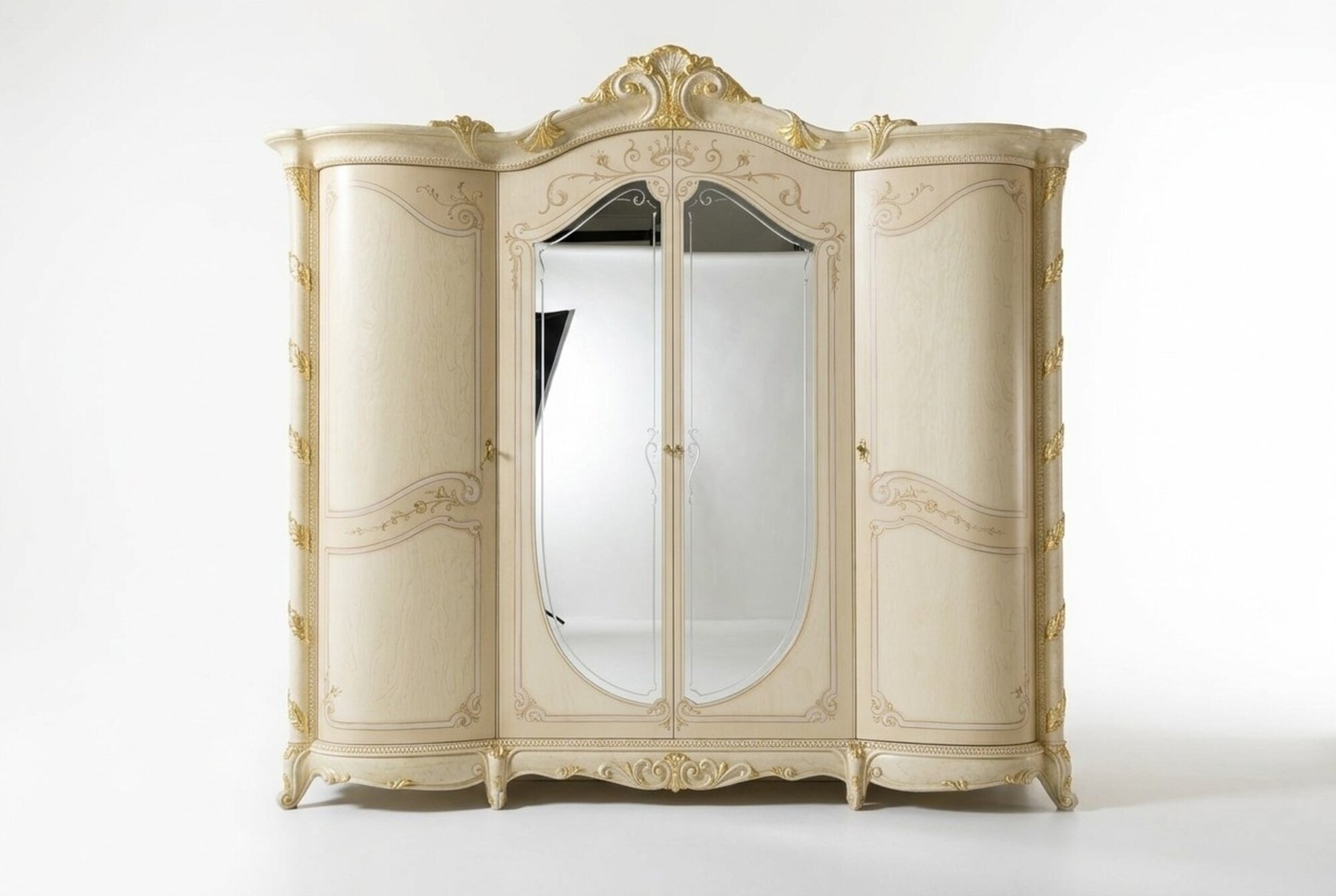 Schlafzimmer MÃ¶bel Italien Holzschrank Schrank Echtholz Kleiderschrank