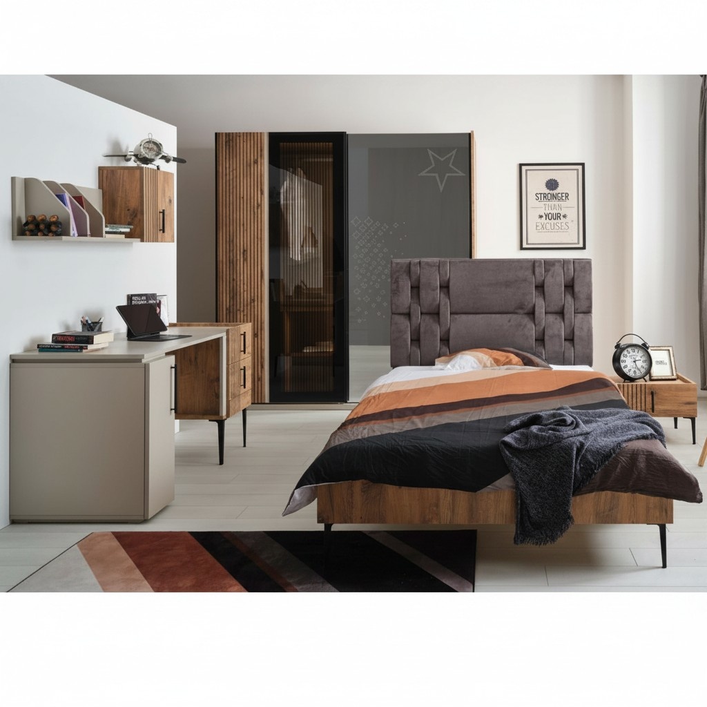 Schlafzimmer MÃ¶bel Jugendzimmer Kinderzimmer Bett Kleiderschrank 4tlg.