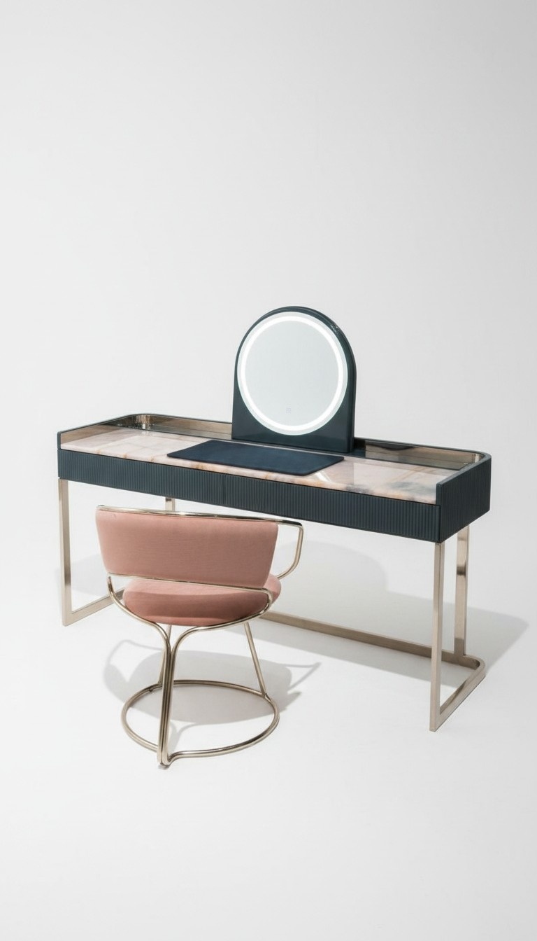 Schlafzimmer MÃ¶bel Schminktisch Designer Schminktstuhl Luxus HolzmÃ¶bel