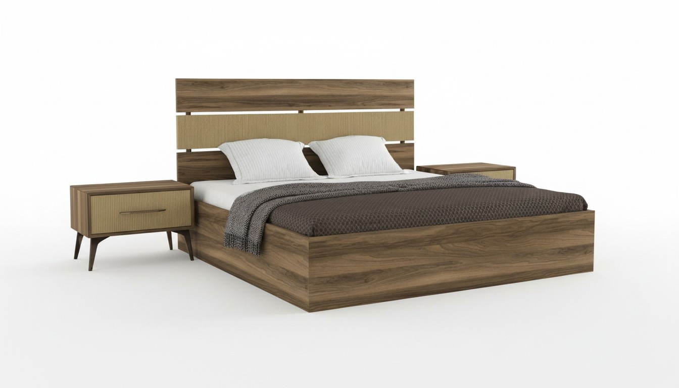 Schlafzimmer Schlafzimmereinrichtung MÃ¶bel Bett Nachttische weiÃ 3tlg