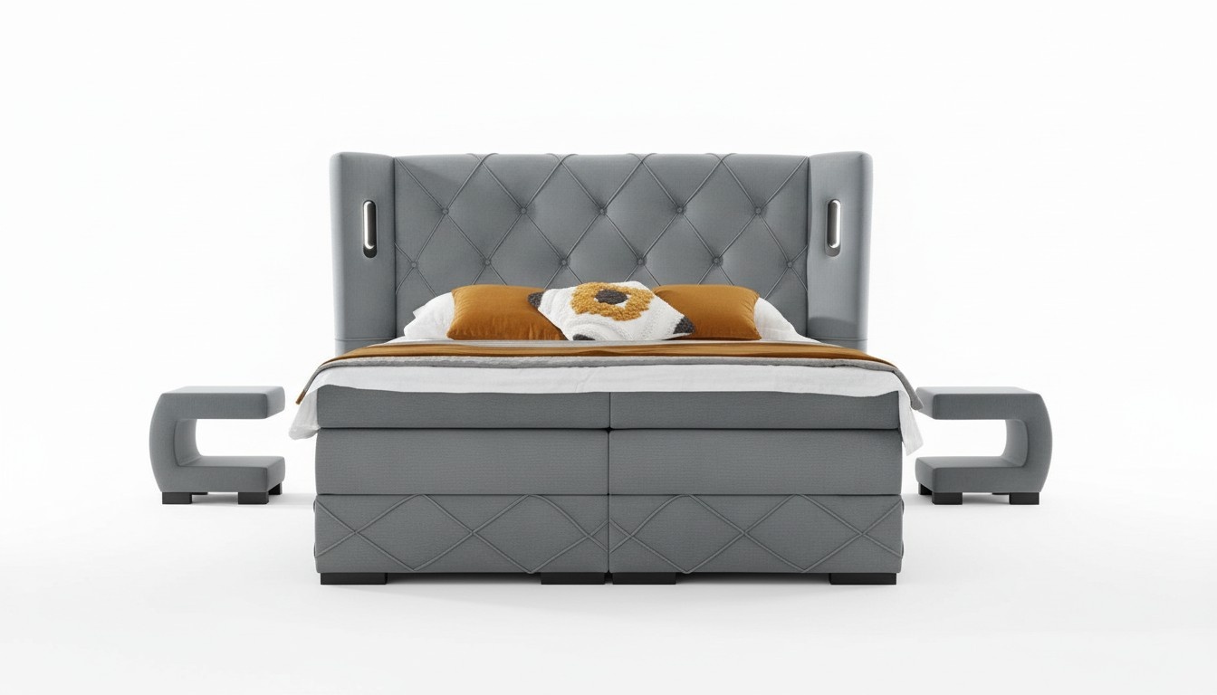 Schlafzimmer Set Bett 2x Nachttisch Modern Komplett Luxus Möbel Holz Einrichtung