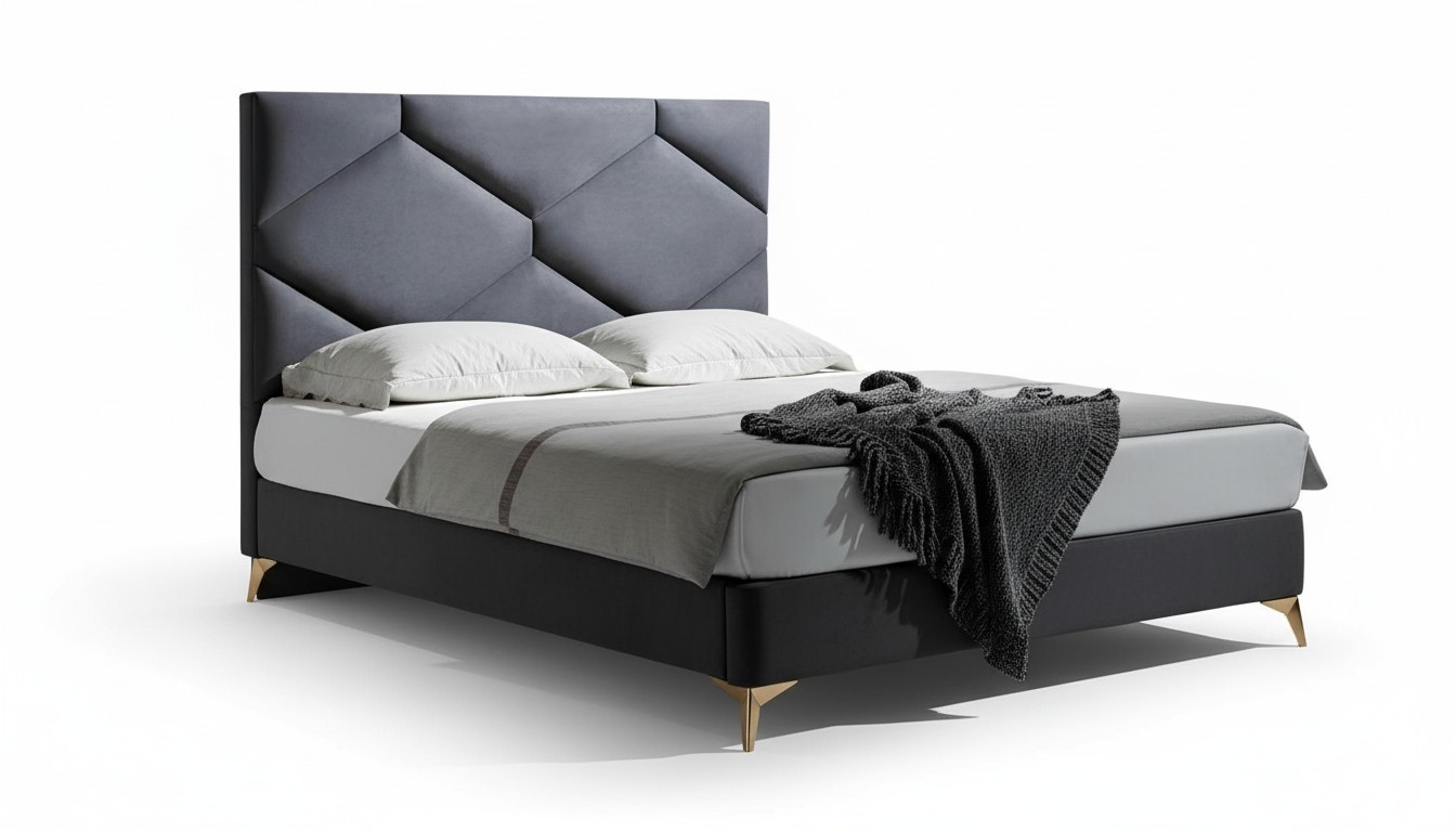Schlafzimmer Set Bett + 2x Nachttische 3tlg. Nachttisch MÃ¶bel Luxus Hotel Samt