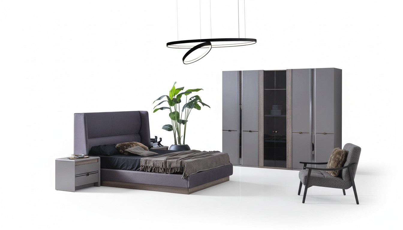 Schlafzimmer Set Bett KleiderschrÃ¤nke Schrank Betten 2x Nachttische 4tlg.
