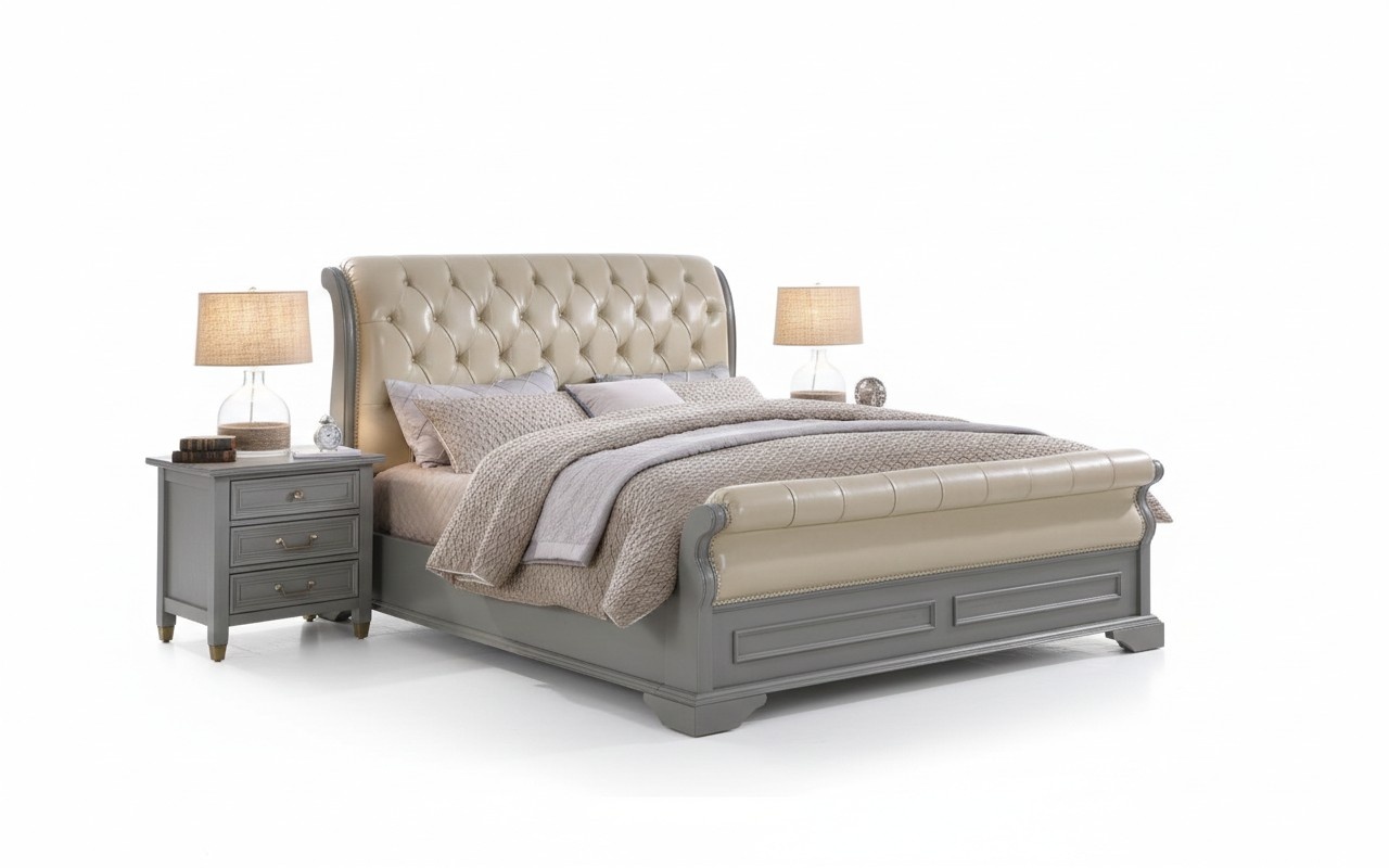 Schlafzimmer Set Designer Luxus Holz MÃ¶bel 180x200cm Bett 2x Nachttisch 3 tlg.