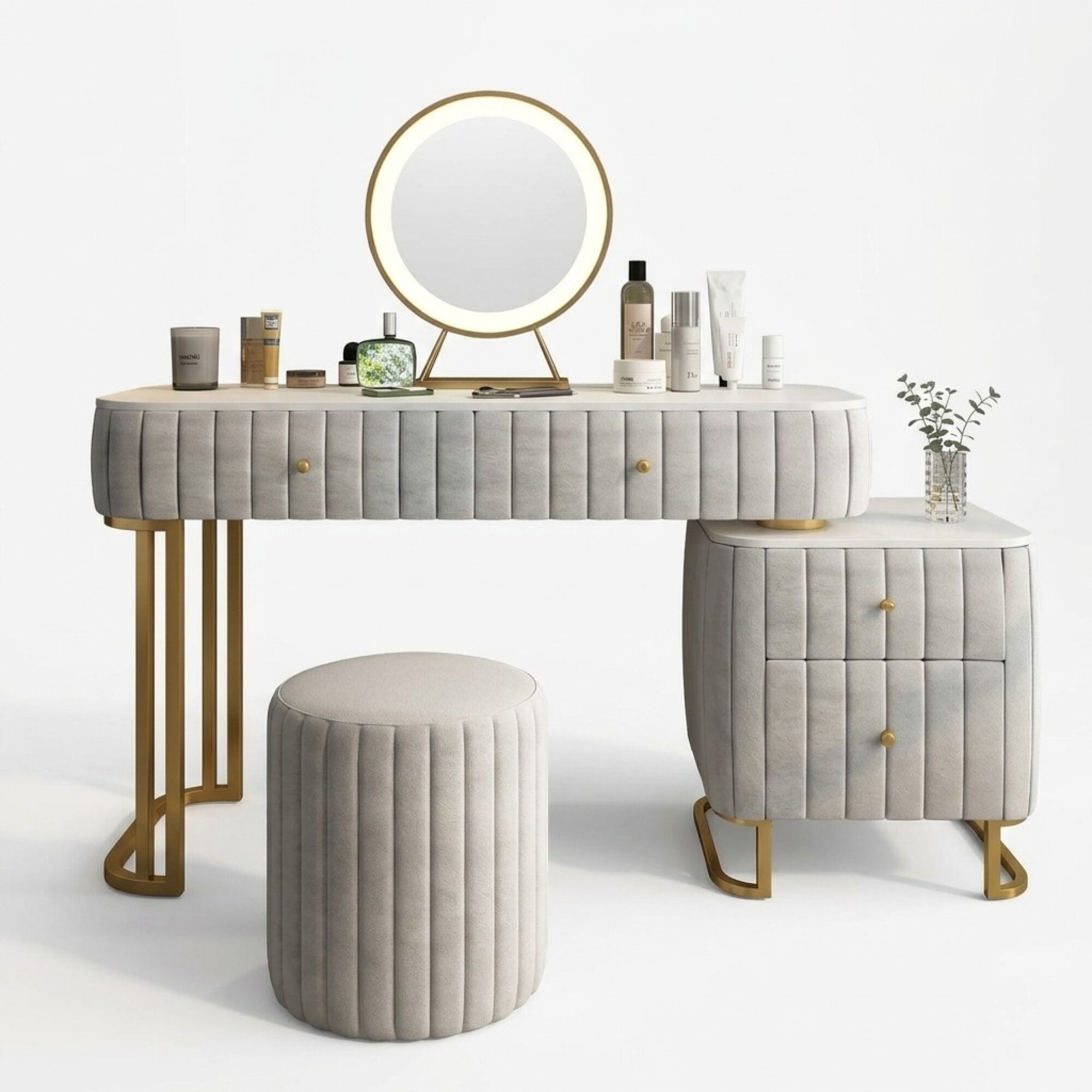 Schminktisch Spiegel Hocker Komplett Kommode Schlafzimmer LuxusmÃ¶bel