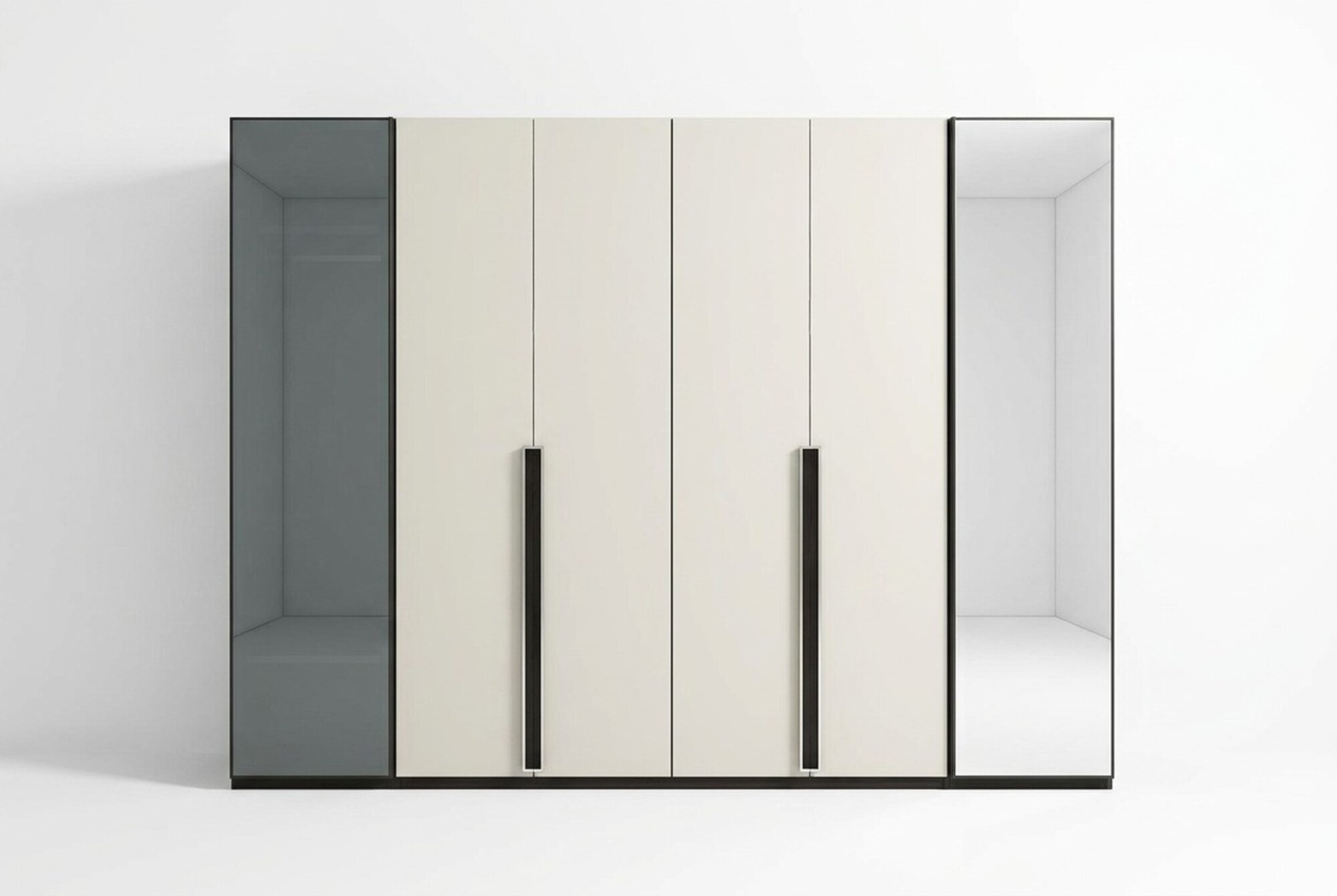 Schrank Designer Kleiderschrank mit Spiegel Schlafzimmer Luxus MÃ¶bel Holz Neu