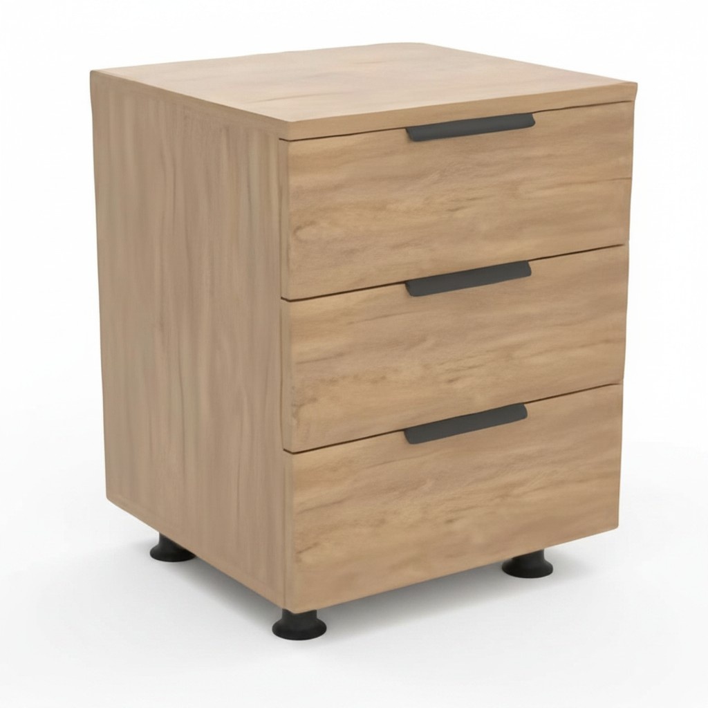 Schrank Kommode mit 3 Schubladen Ablageschrank Wohnzimmer BÃ¼ro Beige