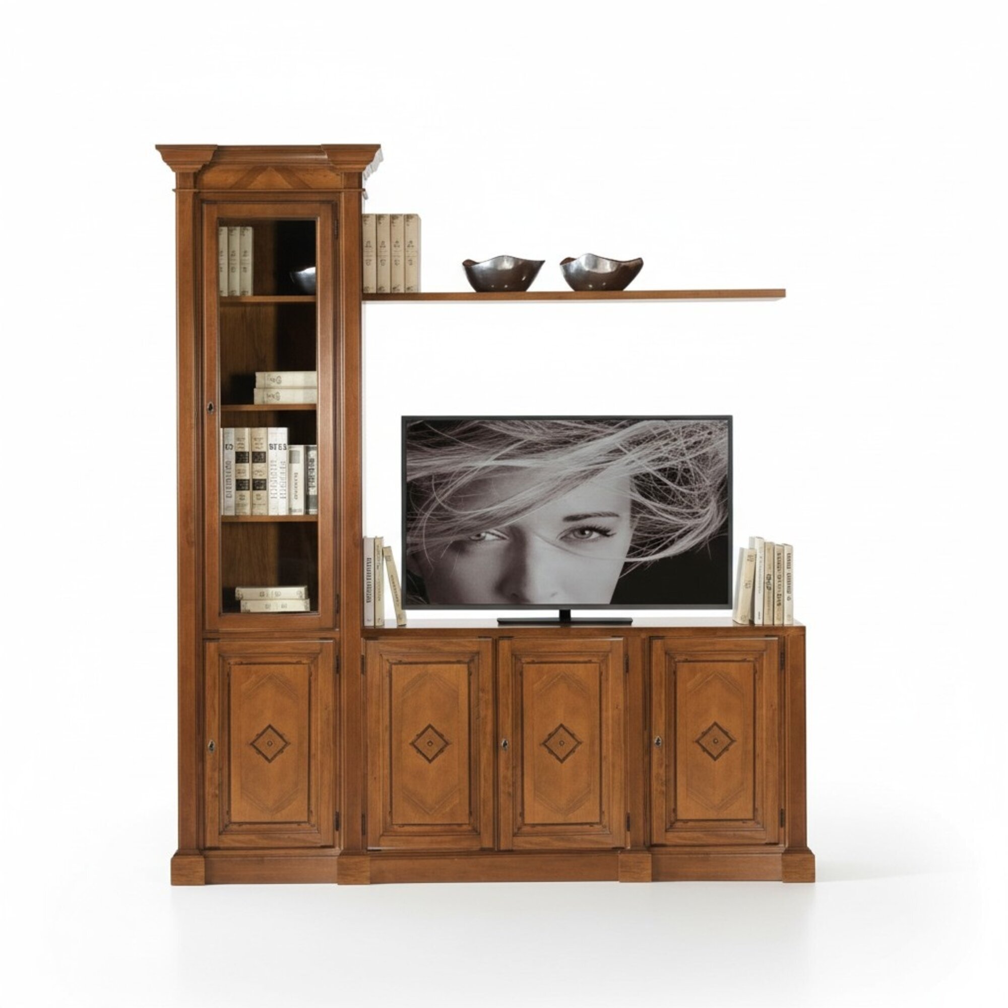 Schrank Vitrine Holz Wohnzimmer MÃ¶bel TV SchrankwÃ¤nde Moderne Design Wohnwand