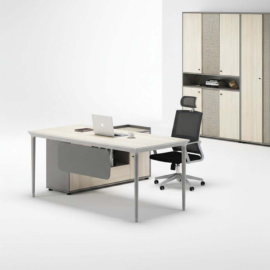 Schreibtisch + Aktenschrank BÃ¼ro Einrichtung MÃ¶bel Schreibtische Tische 2tlg.Set