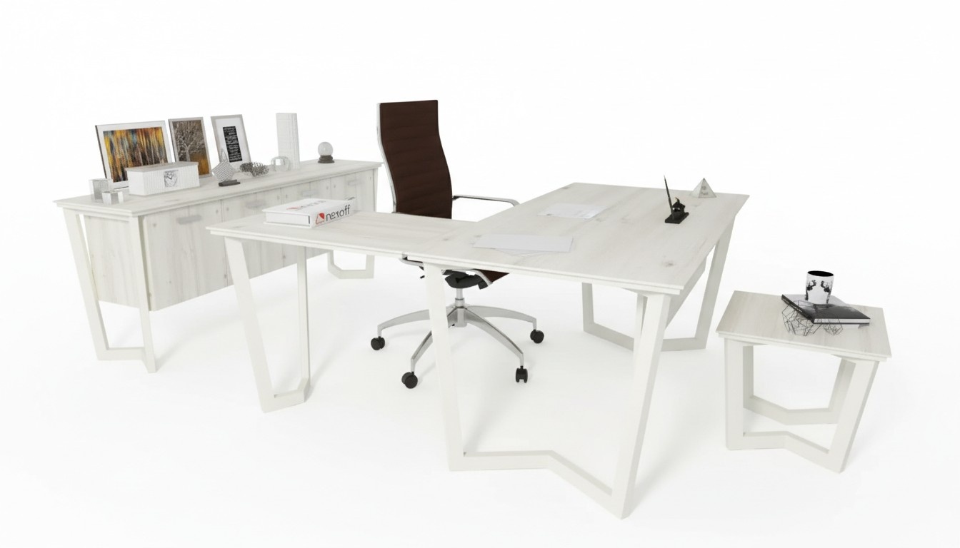Schreibtisch BÃ¼ro Kommode Eckschreibtisch BÃ¼ro Garnitur Aktenschrank 3tlg.