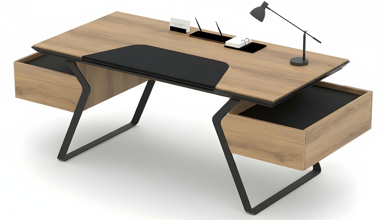 Schreibtisch BÃ¼rotisch Computertisch Arbeitszimmer Tisch 2 Schubladen