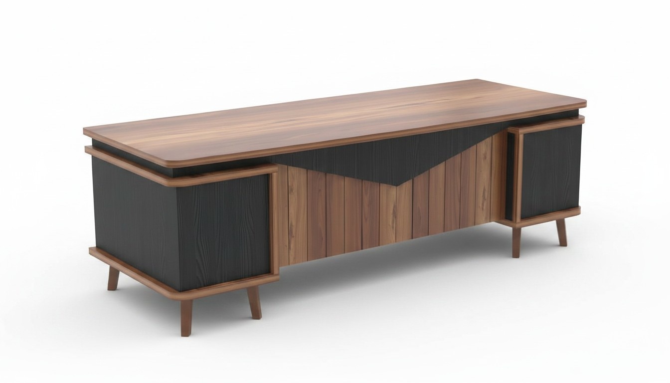 Schreibtisch GroÃ BÃ¼rotisch Arbeitstisch BÃ¼romÃ¶bel Tisch Holz Braun