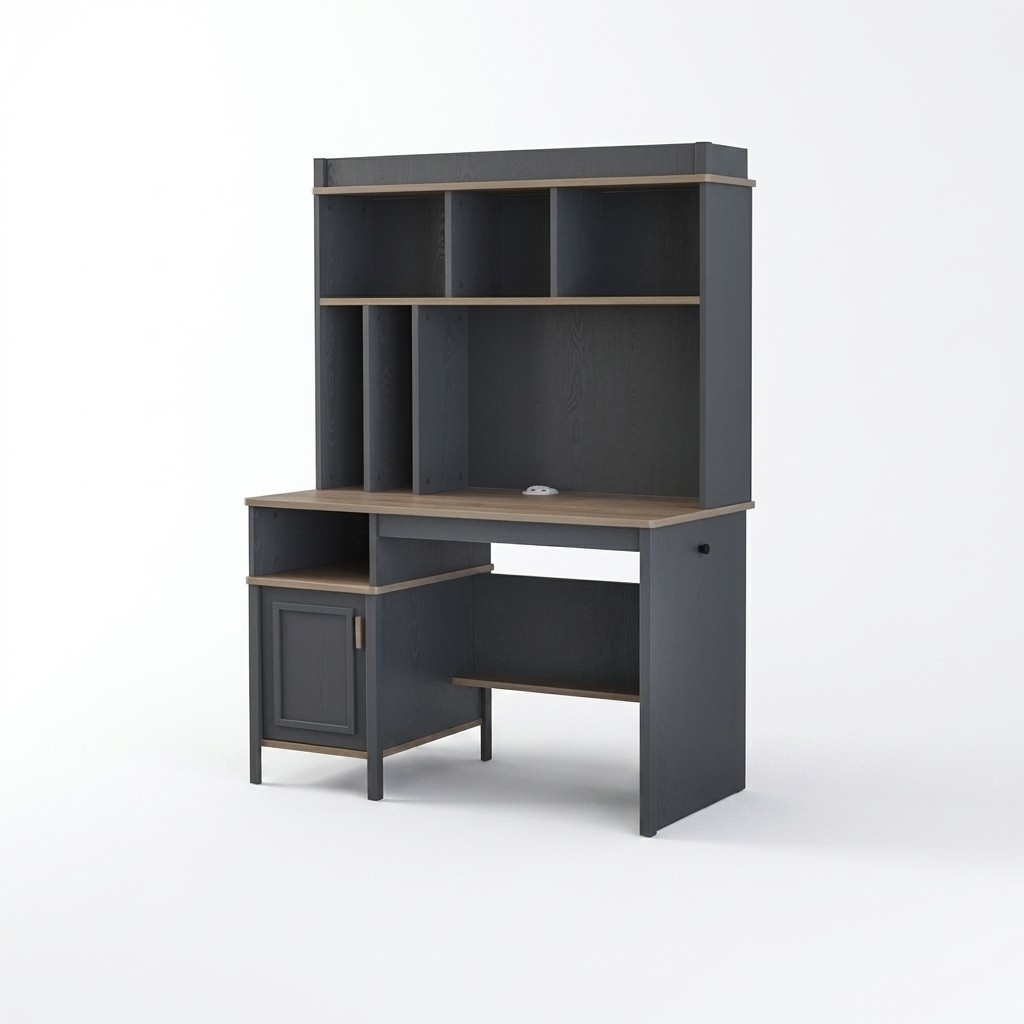 Schreibtisch Regale BÃ¼rotisch Computertisch Holz Grau Kinderzimmer