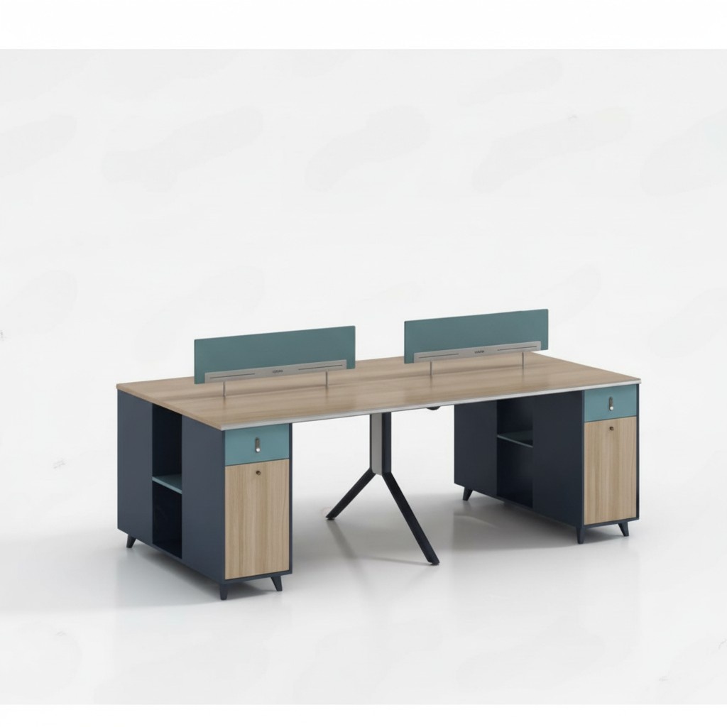 Schreibtisch TeambÃ¼rotisch Tisch Co Working Gemeinschaftsschreibtisch 4 Personen
