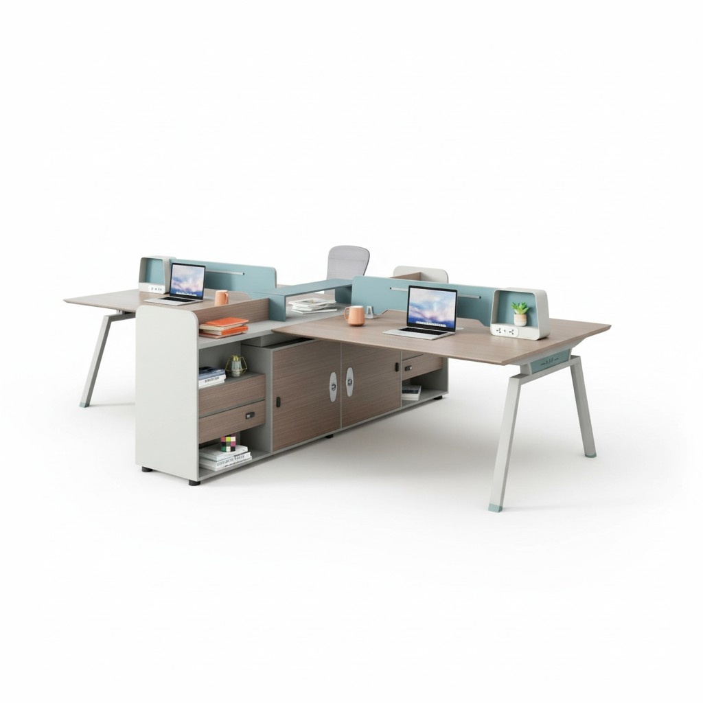 Schreibtischsystem BÃ¼rotisch Workstation Co Working Tisch Insel Teamarbeitsplatz