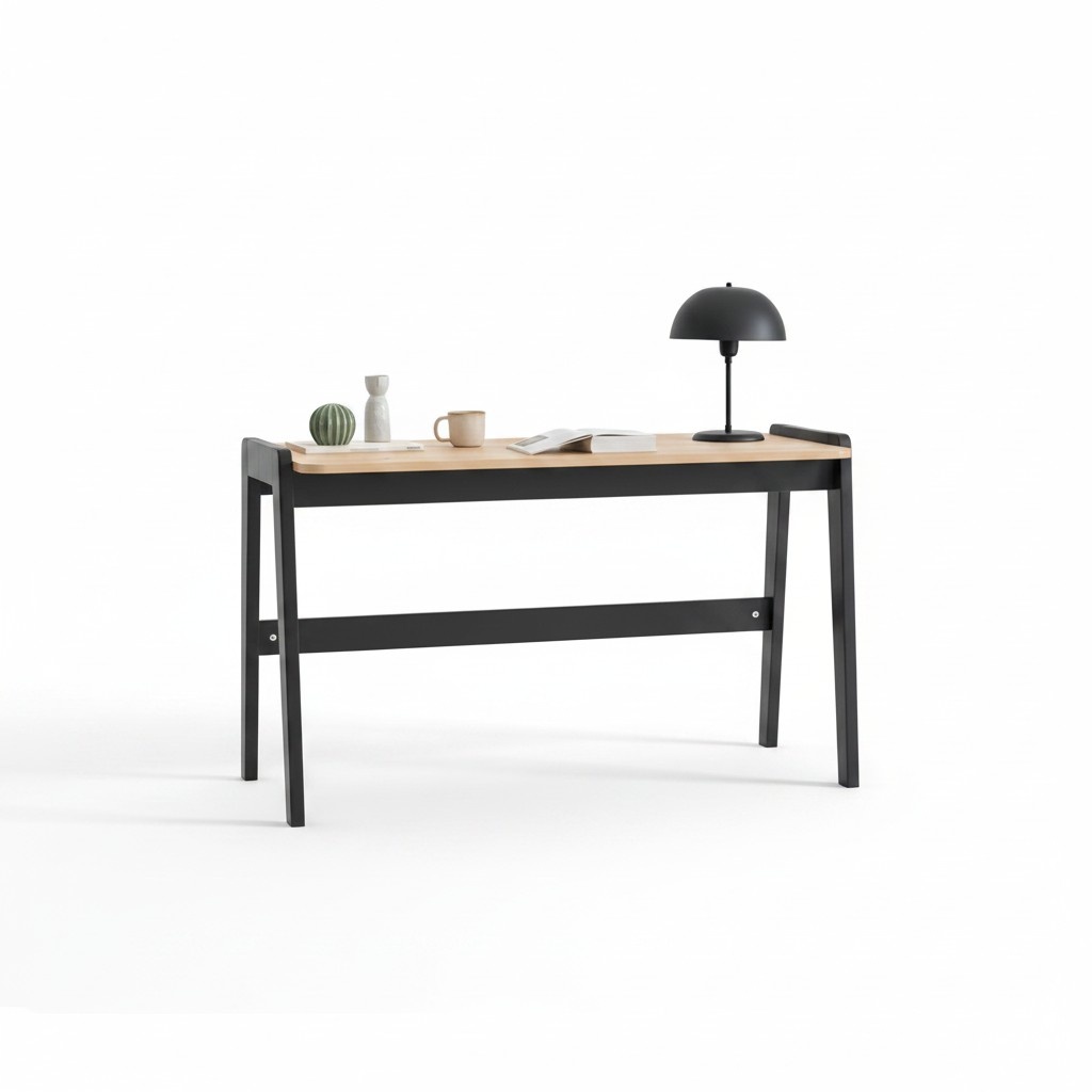 Schwarz-Beiger Computertisch Robuster Schreibtisch Designr BÃ¼romÃ¶bel