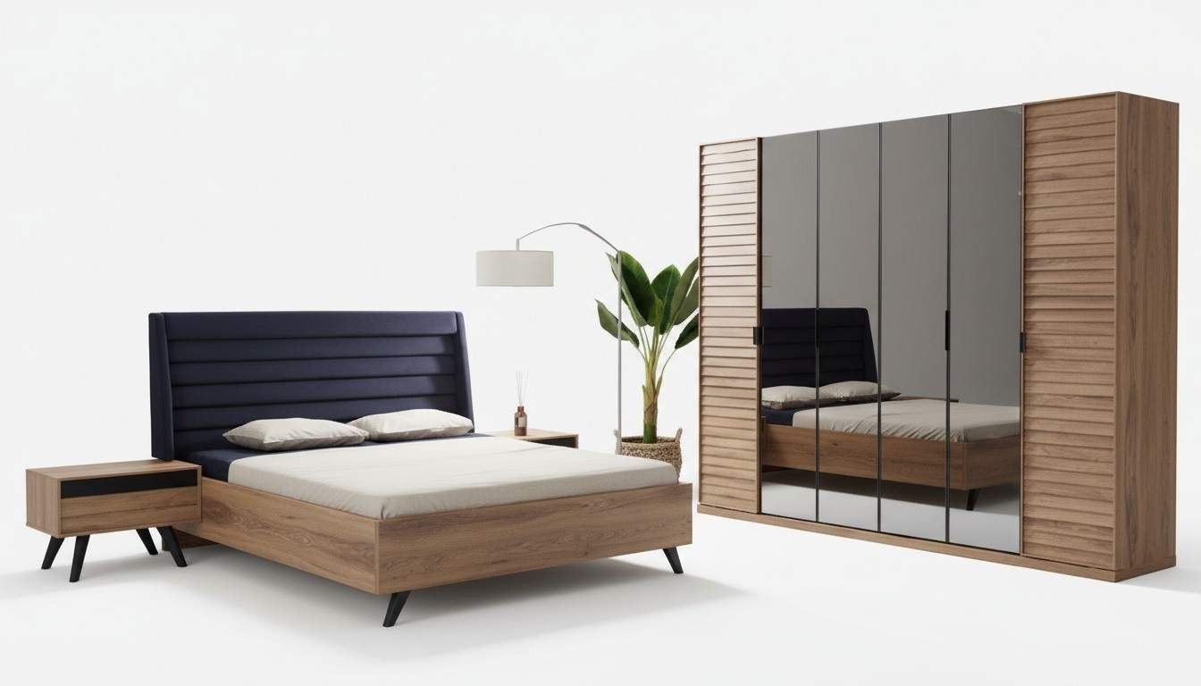 Schwarz Braunes Bettgestell Doppelbett Schlafzimmer MÃ¶bel Designer Bett