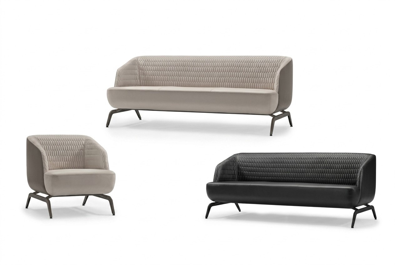 Schwarz-WeiÃe Couchgarnitur LuxuruiÃ¶se 2x Dreisitzer Ledersessel 3tlg
