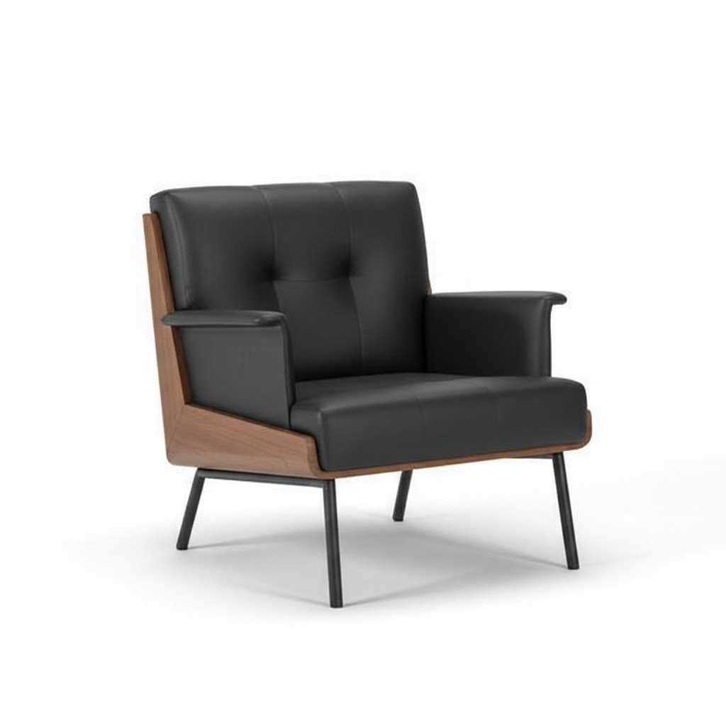 Sessel Leder Polster Drehbar BÃ¼ro StÃ¼hle MÃ¶bel BÃ¼ro Sessel Leder Schwarz Neu
