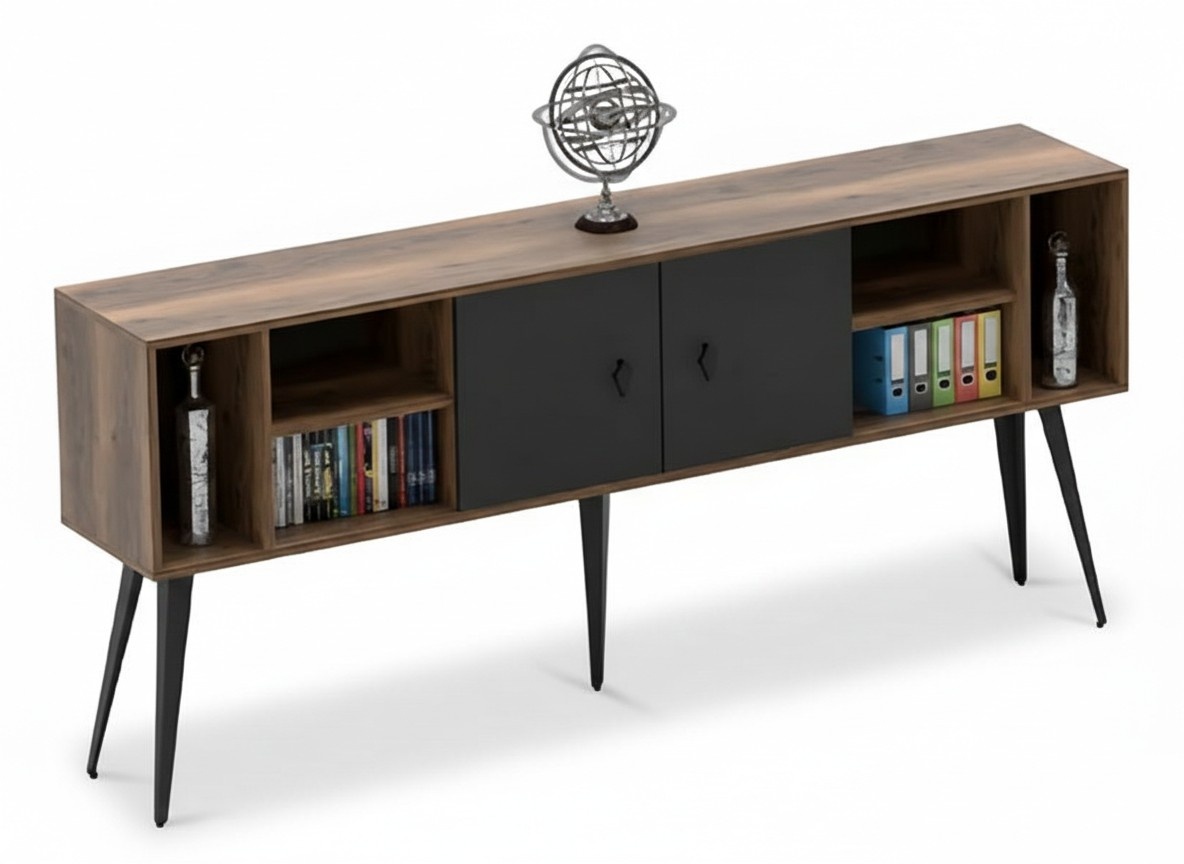 Sideboard BÃ¼roschrank Kommode Aktenschrank Arbeitszimmer Braun Schwarz