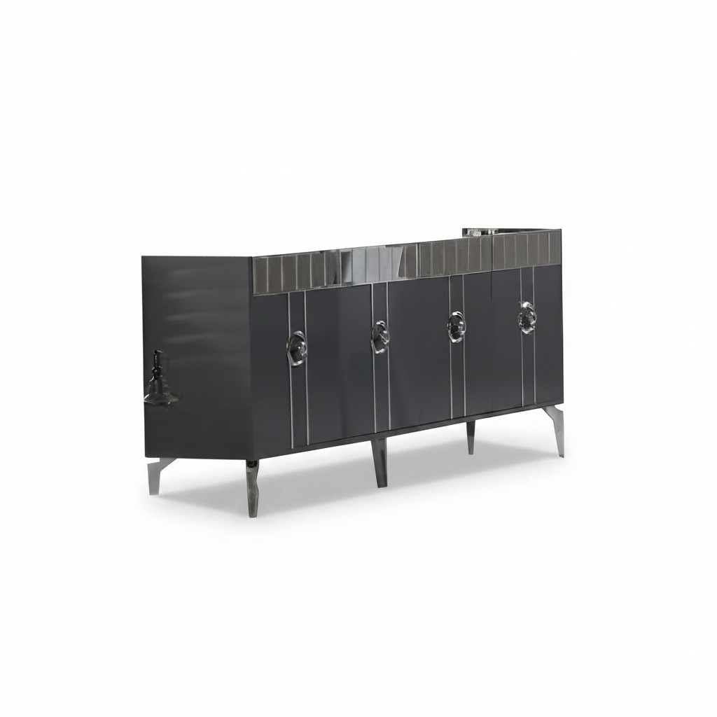 Sideboard Designer Lowboard Moderne MÃ¶bel Kommode Schrank Grau Anrichte
