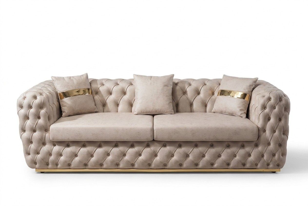 Sofa 3 Sitzer Chesterfield Sofas Luxus Dreisitzer Modern Design Wohnzimmer MÃ¶bel