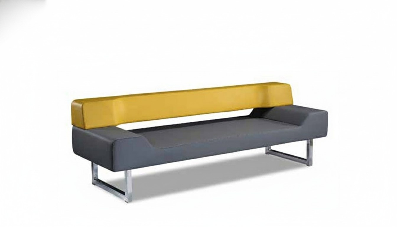 Sofa 3 Sitzer Designer Couchen Couch Gelb Polster MÃ¶bel BÃ¼ro Bank Wartezimmer