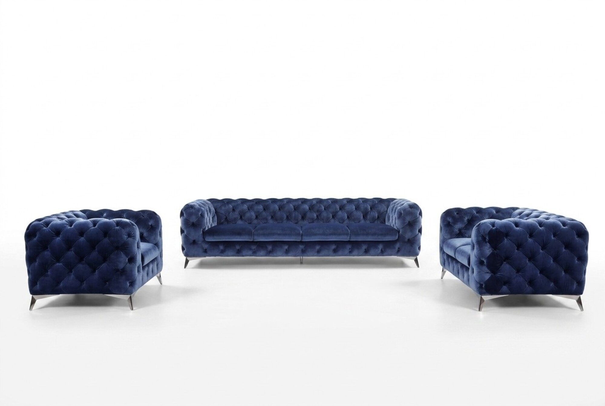 Sofa Chesterfield Couch Polster Garnitur Textil 2+2 designer Couchen Neu