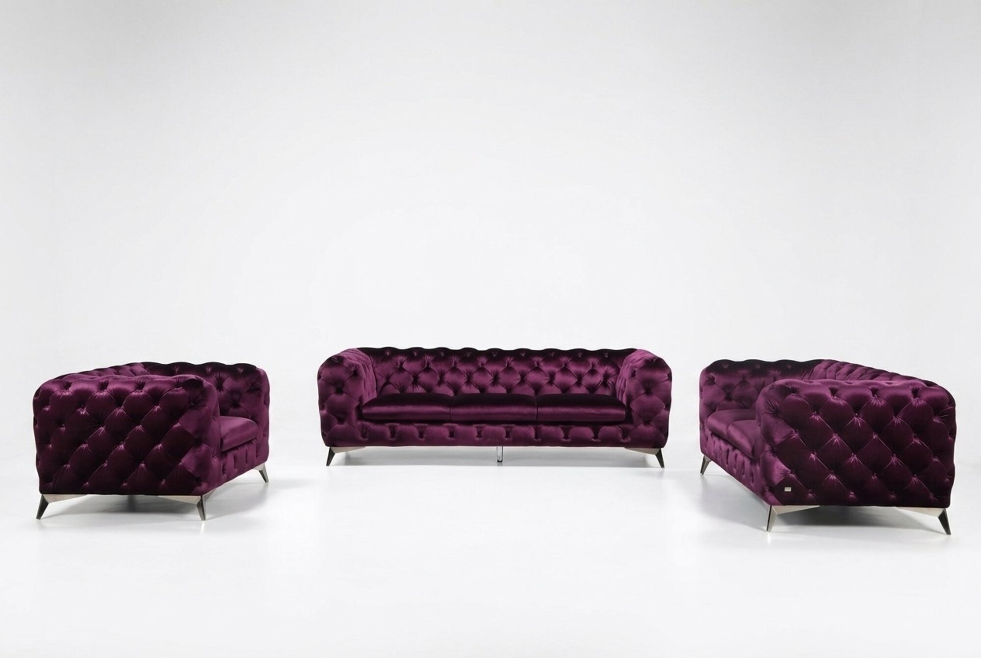 Sofa Chesterfield Couch Polster XXL Big Garnitur Textil 3+2+1 designer