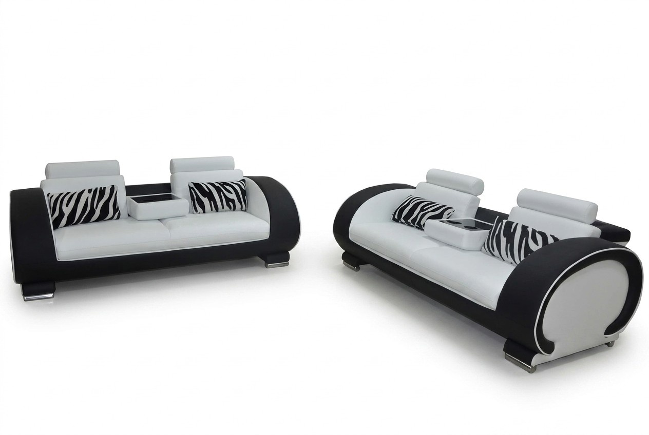 Sofa Couch Sitz Polster Komplett Set Garnitur 3+3 Sofas Designer Couchen