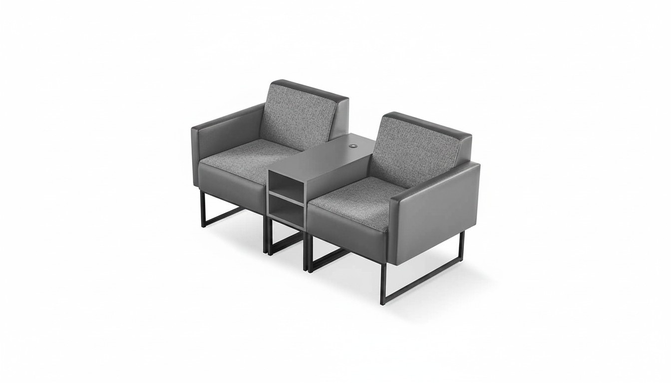 Sofa Grau 2-Sitzer Regalen Arbeitszimmer Flur Diele Foyer BÃ¼roeinrichtung
