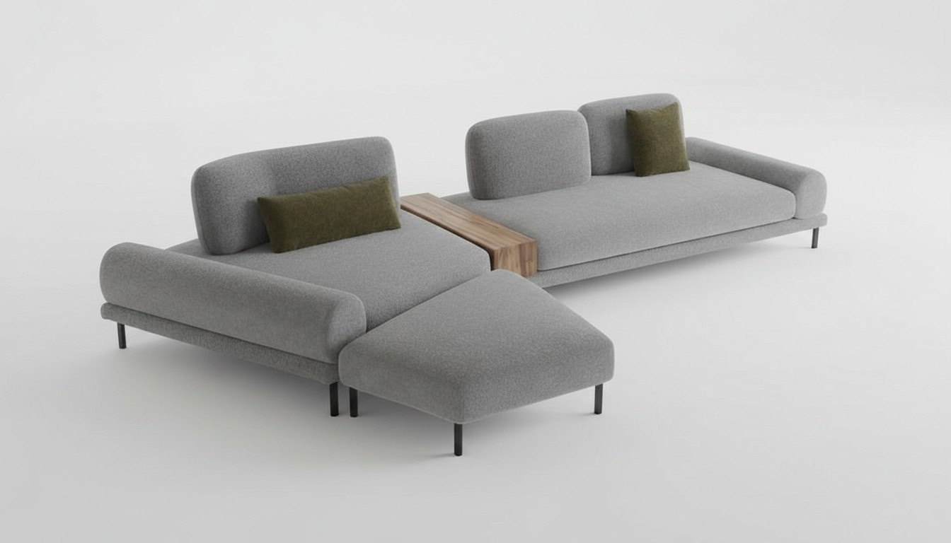 Ecksofa in modernem Stil Stilvoller Akzent fÃ¼r Ihr Interieur