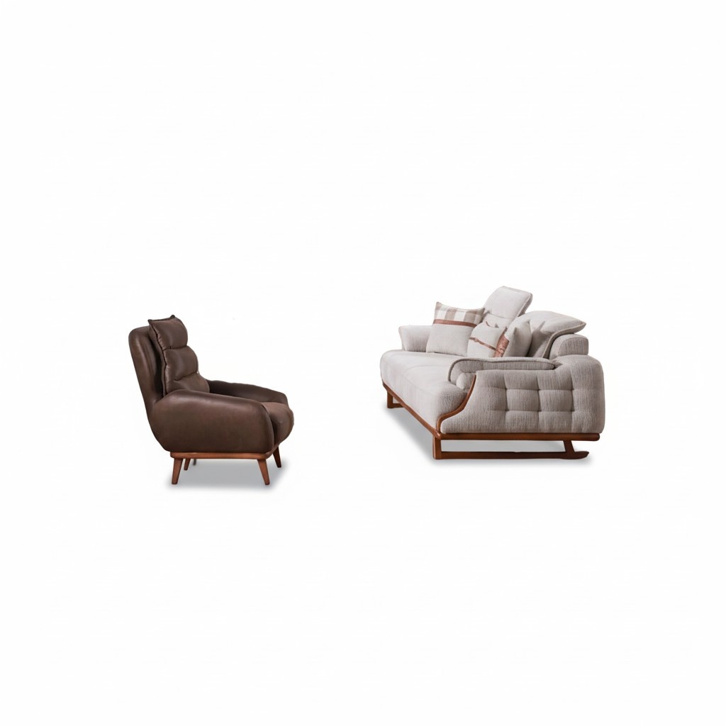 Sofa Polstergarnitur Wohnzimmer Garnitur Sessel Couchgarnitur Polsterset Couch