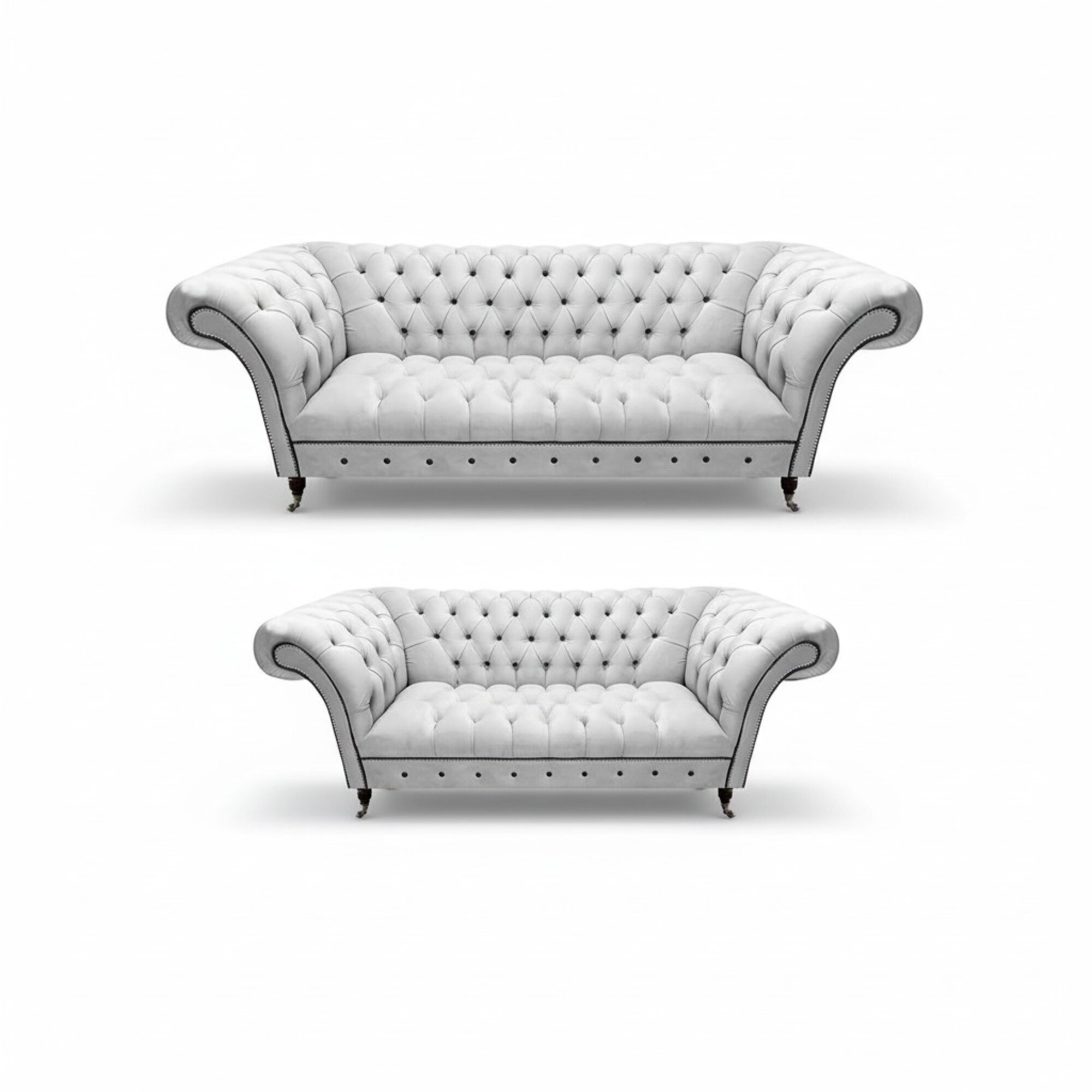 Sofa Set 2tlg Sofa Dreisitze mit Zweisitzer Couch Design MÃ¶bel Chesterfield