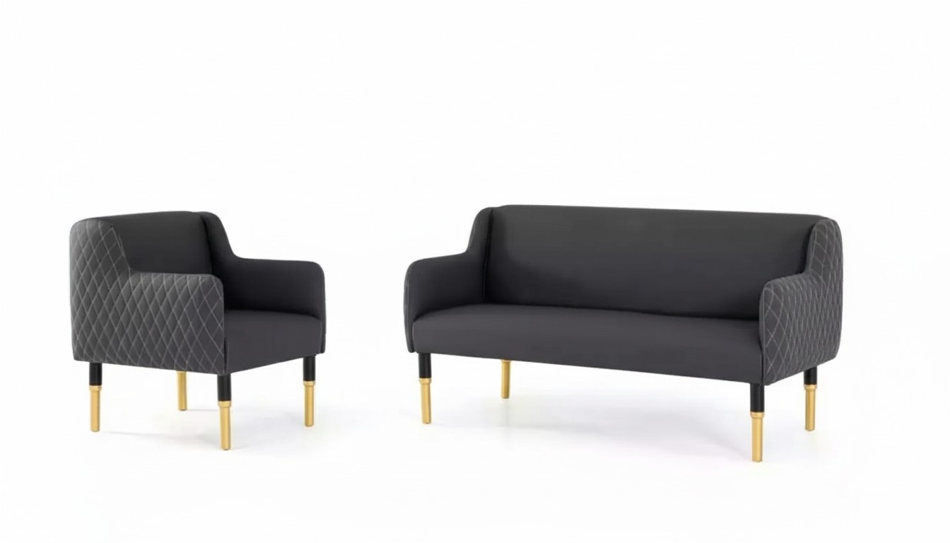 Sofa-Set EdelstahlmÃ¶bel Sofagarnitur Zweisitzer Einsitzer Sessel Polster