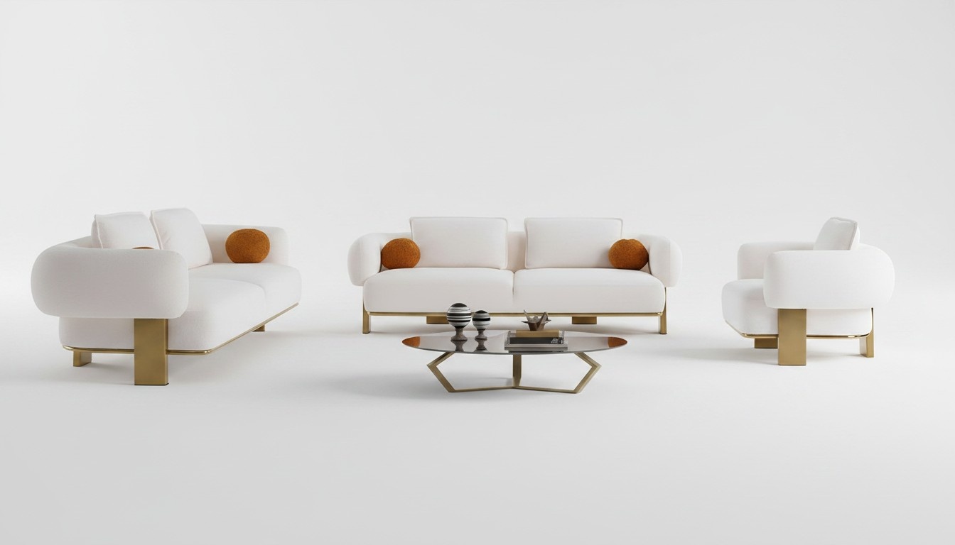 Sofagarnitur 2x Dreisitzer Sitzpolster Couch Set 3tlg Design Sofa Neu Wohnzimmer