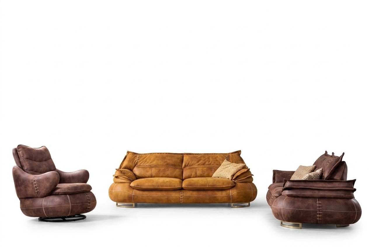 Sofagarnitur 3+1+1 Sitzer Set Design Sofa Polster Couchen Modern 3 tlg
