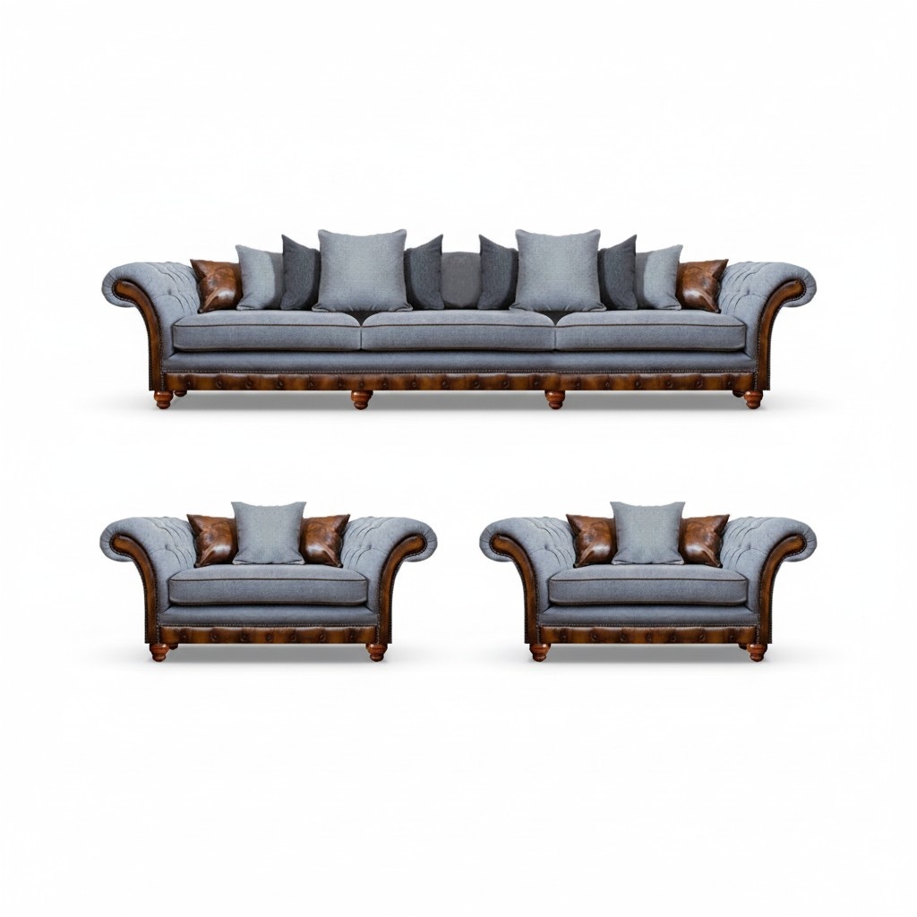 Sofagarnitur 3+1+1 Sitzer Set Design Sofa Polster Couchen Modern Luxus Stil