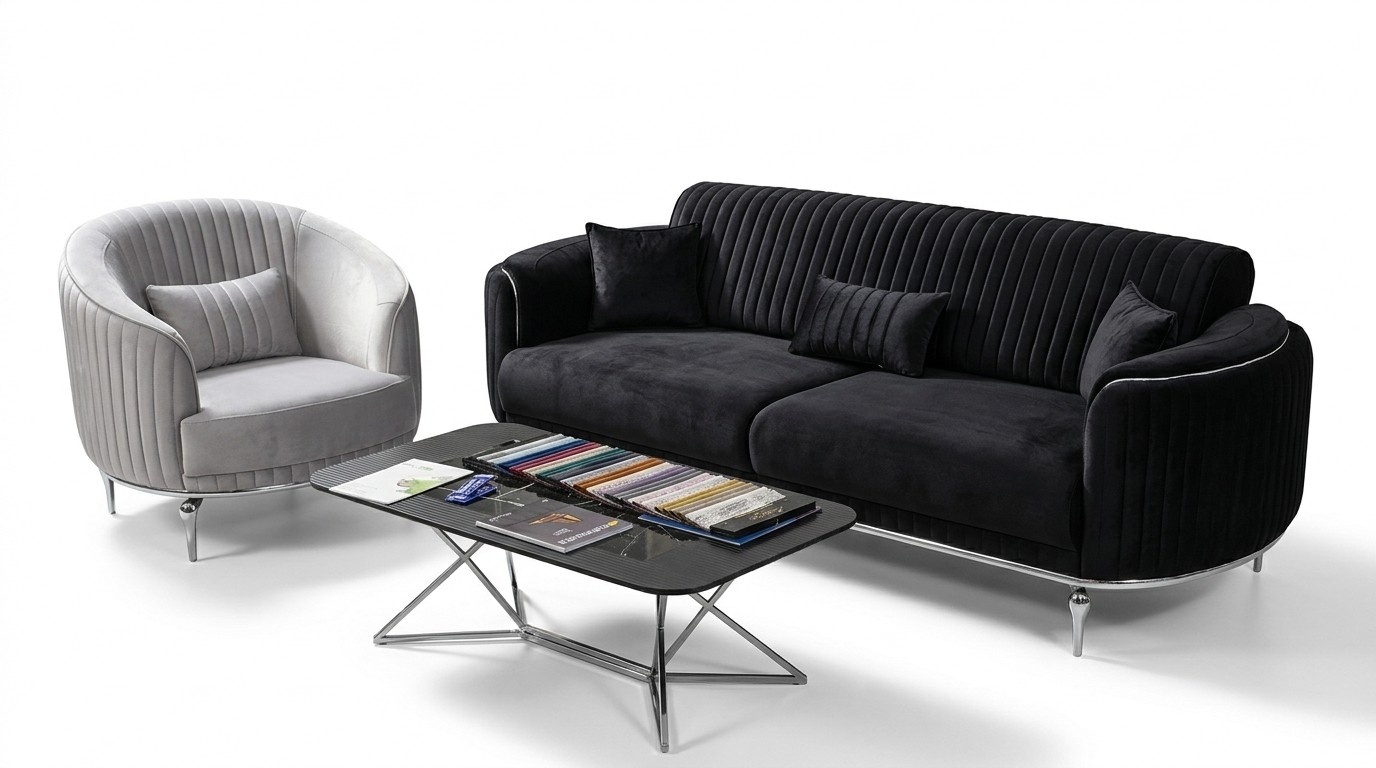 Sofagarnitur 3+1 Sitzer Couch Sofa Garnitur Couchen Modern Textil Luxus