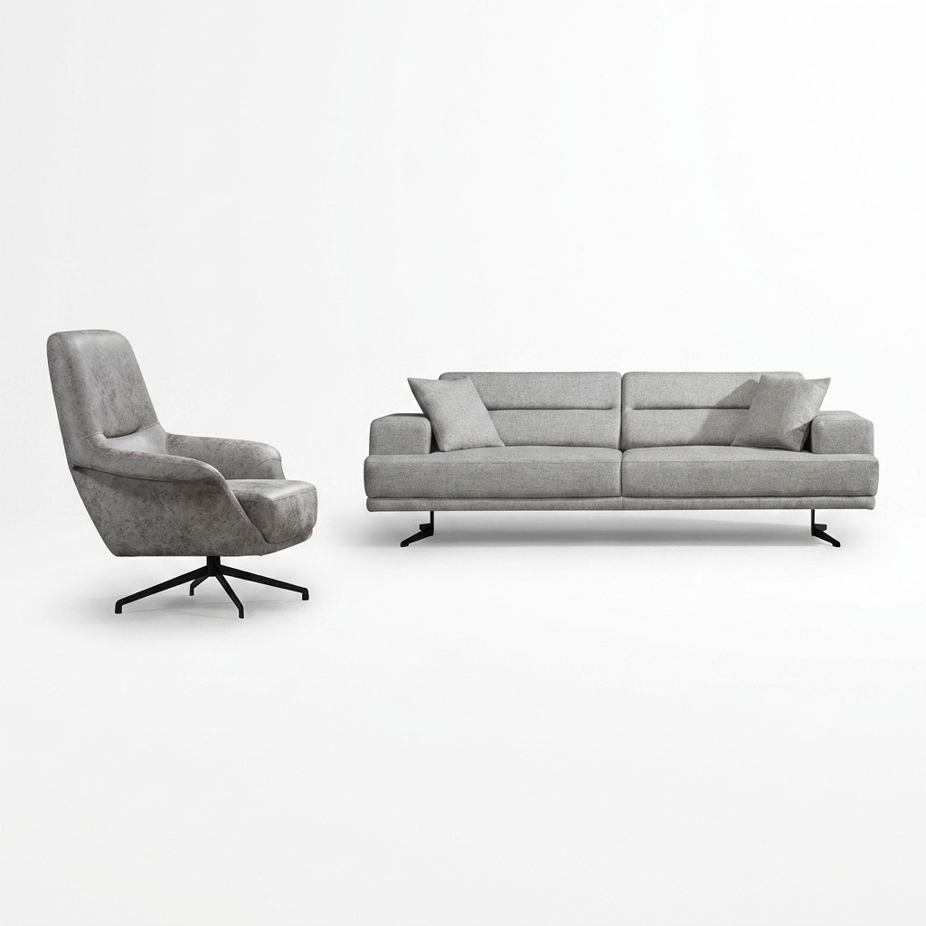 Sofagarnitur 3+1 Sitzer Garnitur Sofa Sessel Sofas Polster Couch Modern Design