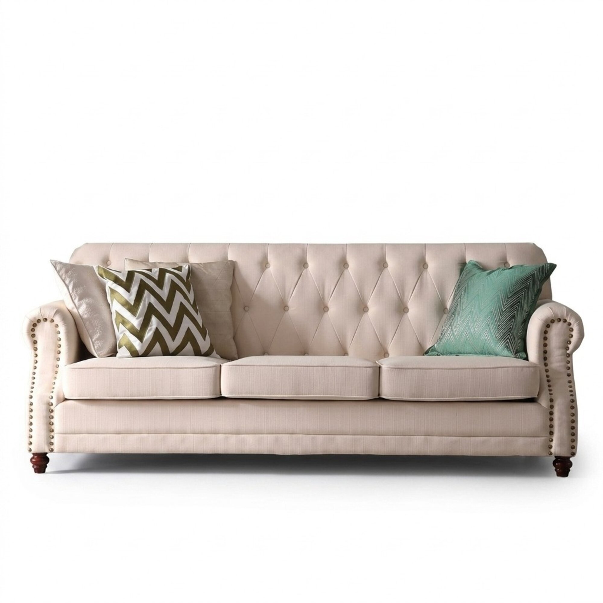 Sofagarnitur 3+1 Sitzer Stoff Sofa Chesterfield Gruppe Garnituren Couch Sofas