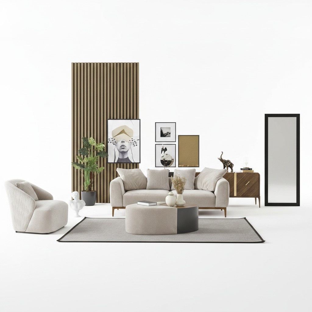 Sofagarnitur 3 Sitzer Sessel Dreisitzer WeiÃ Modern Stoff Polyester