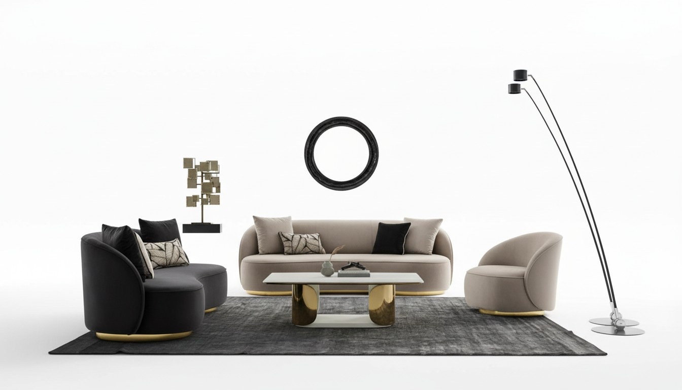 Sofagarnitur 4+3+1 Sitz Set Design Sofas Polster Sitz Couchen Modern Sofa