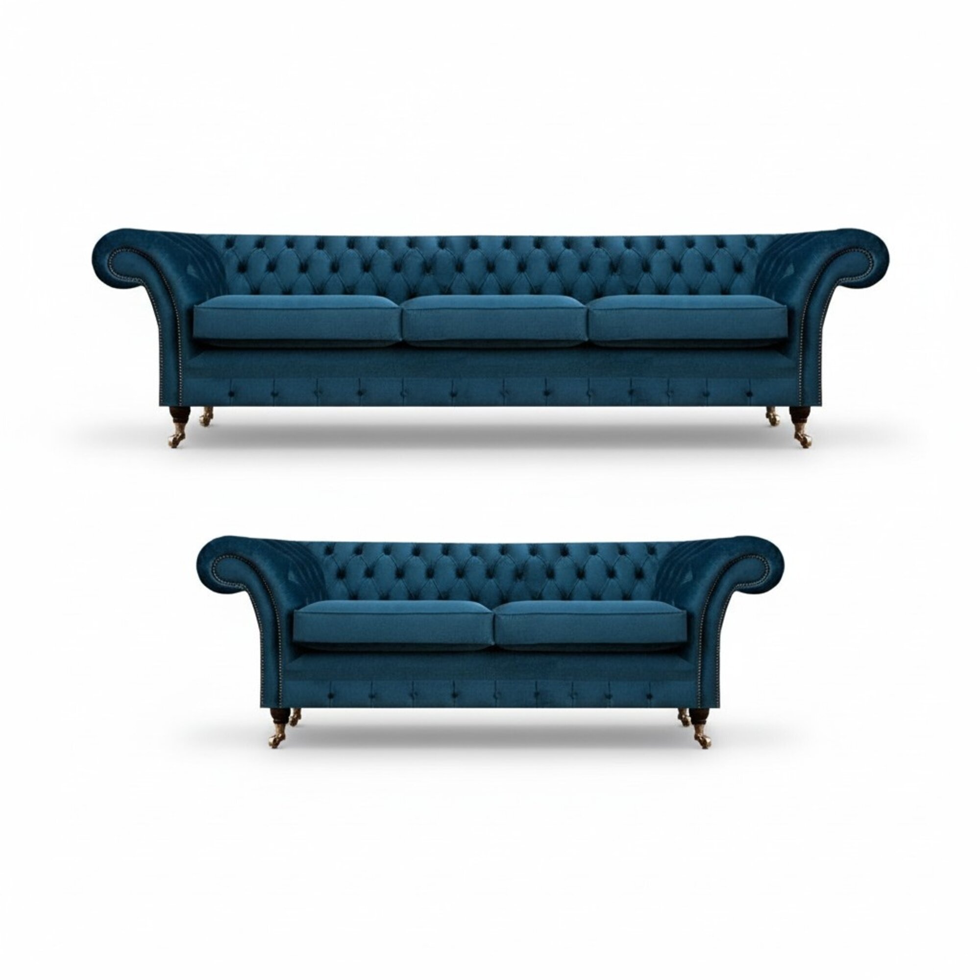 Sofagarnitur Chesterfield Textilsofa Sofas Couch Polster Sessel Wohnzimmer