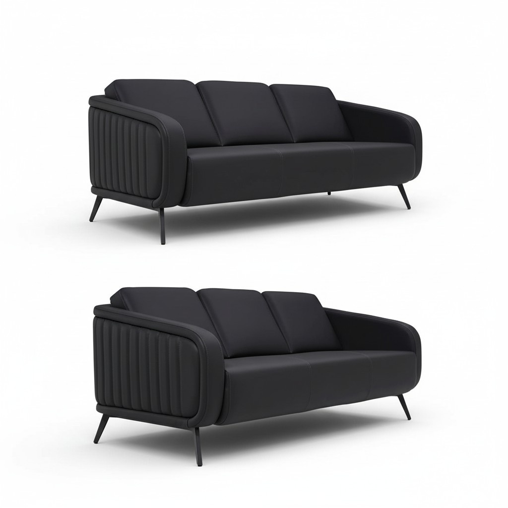Sofagarnitur Couch Polster Modern 3+3 Sitzer Set Design Sofas Polster Leder