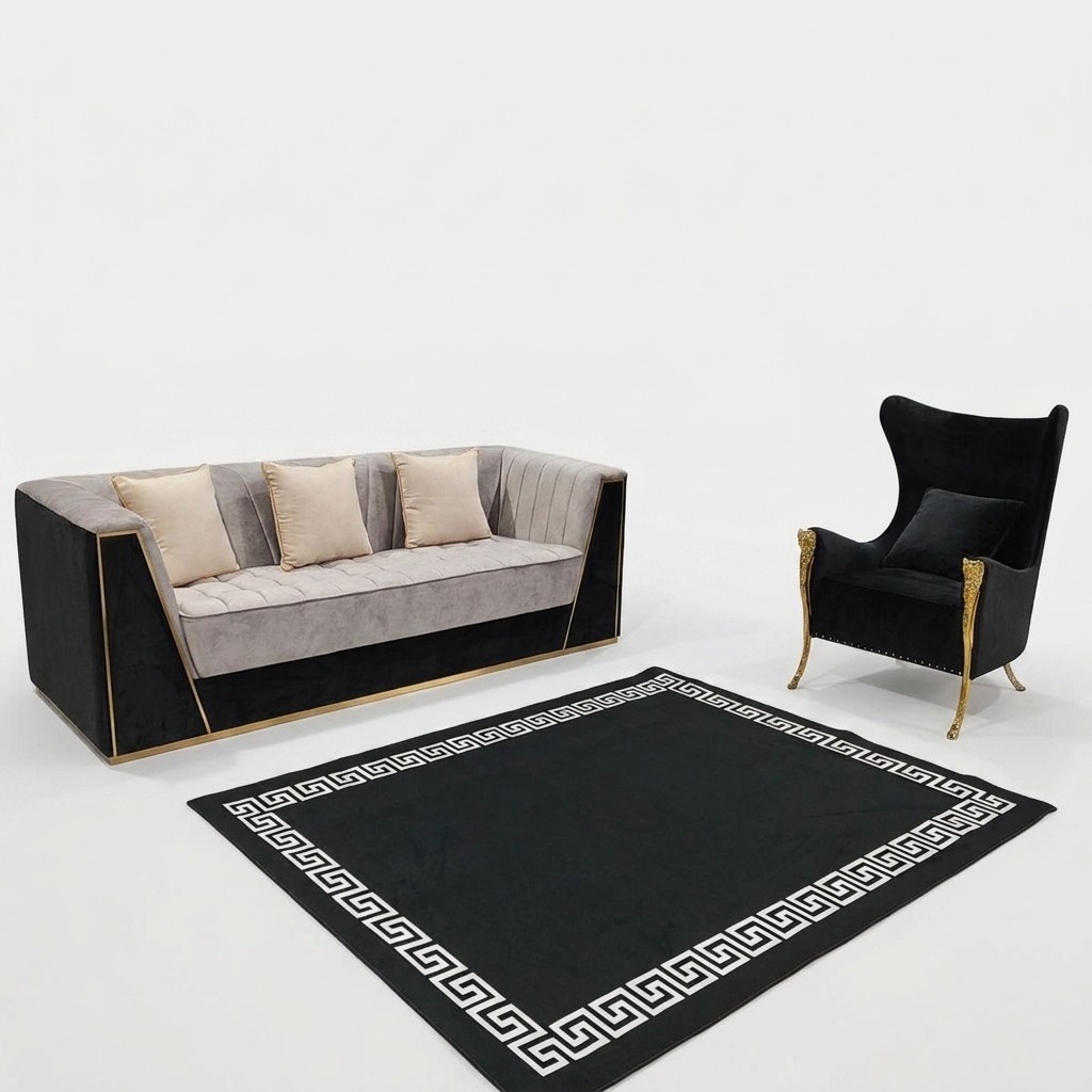 Sofagarnitur Couch Set 3+1 Sitz MÃ¶bel Gruppe Garnitur Sets Medusa 2tlg