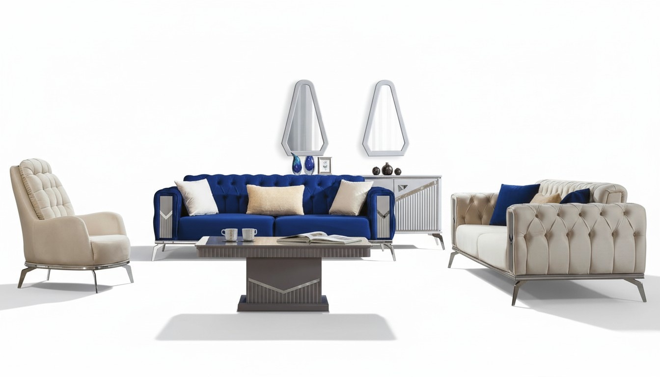 Sofagarnitur Couch Set Polster MÃ¶bel 3+3+1 Wohnzimmer 3tlg. Garnituren